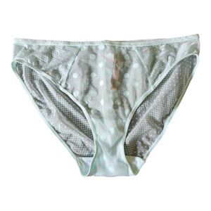 NWOT VICTORIA'S SECRET LARGE POLKA DOT MESH‎ BIKINI PANTIES '20 Collection